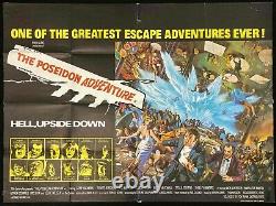 Poseidon Adventure ORIGINAL Quad Movie Poster Gene Hackman Irwin Allen 1972