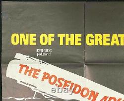 Poseidon Adventure ORIGINAL Quad Movie Poster Gene Hackman Irwin Allen 1972
