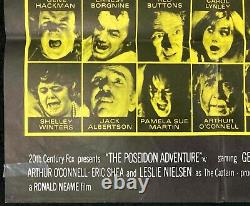 Poseidon Adventure ORIGINAL Quad Movie Poster Gene Hackman Irwin Allen 1972