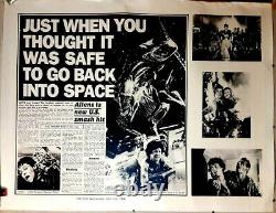 Poster on linen ALIENS 1986 British Quad 30x40 LINENBACKED Sigourney Weaver SUN