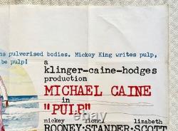 Pulp Original 1972 Quad Poster Michael Caine Mickey Rooney Mike Hodges