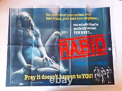 RABID 1977 DAVID CRONENBERG ORIGINAL POSTER UK QUAD 30x40 VINTAGE