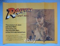 RAIDERS OF THE LOST ARK (1981) original UK quad poster Richard Amsel art