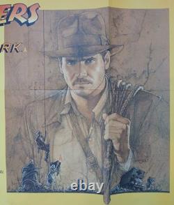 RAIDERS OF THE LOST ARK (1981) original UK quad poster Richard Amsel art