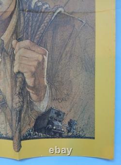 RAIDERS OF THE LOST ARK (1981) original UK quad poster Richard Amsel art