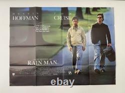 RAIN MAN Vintage Original 1988 Movie Poster UK Quad 30x40 Hoffman Tom Cruise
