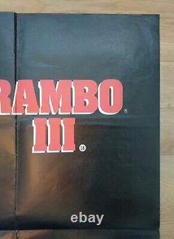 RAMBO III (1988) rare original UK cinema quad movie poster SYLVESTER STALLONE