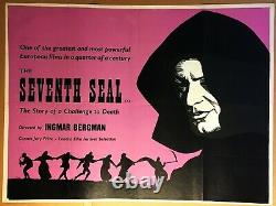 RARE! Ingmar Bergman's The Seventh Seal 1957 Original C9 British Quad 40 x 30