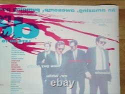 RESERVOIR DOGS (1992) excellent cond original DOUBLE-SIDED UK cinema QUAD POSTER