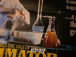 RE-ANIMATOR 1985 original UK QUAD POSTER Stuart Gordon Cult Comedy Horror Gore