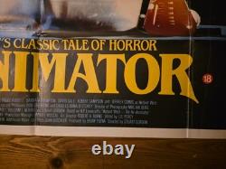 RE-ANIMATOR 1985 original UK QUAD POSTER Stuart Gordon Cult Comedy Horror Gore