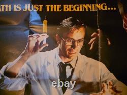 RE-ANIMATOR 1985 original UK QUAD POSTER Stuart Gordon Cult Comedy Horror Gore