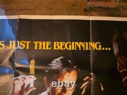 RE-ANIMATOR 1985 original UK QUAD POSTER Stuart Gordon Cult Comedy Horror Gore
