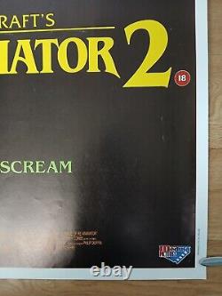 RE-ANIMATOR 2 (1990) v. Rare ROLLED original UK QUAD POSTER -Jeffrey Combs horror