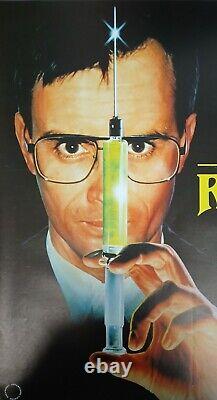 RE-ANIMATOR 2 (1990) v. Rare ROLLED original UK QUAD POSTER -Jeffrey Combs horror