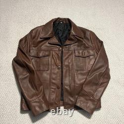 RICK DALTON Once Upon A Time In Hollywood Brown REAL Leather Jacket Replica