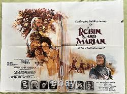 ROBIN AND MARIAN original UK QUAD movie poster Sean Connery Audrey Hepburn Folde
