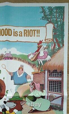 ROBIN HOOD (1973) original 1st release UK quad movie poster WALT DISNEY