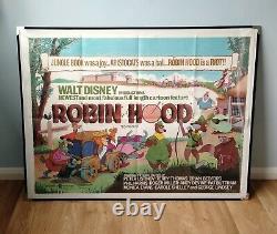 ROBIN HOOD (1973) original 1st release UK quad movie poster WALT DISNEY