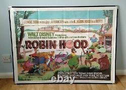 ROBIN HOOD (1973) original UK cinema first-release quad movie poster DISNEY