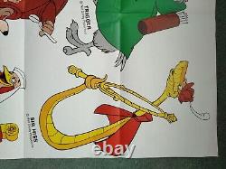 ROBIN HOOD (1973) original pair cut-out characters UK quad movie poster -DISNEY