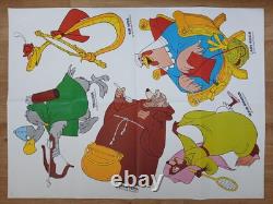 ROBIN HOOD (1973) original pair'cut-out characters' UK quad posters Disney