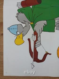 ROBIN HOOD (1973) original pair'cut-out characters' UK quad posters Disney