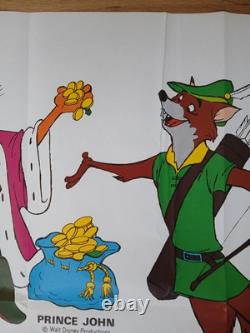 ROBIN HOOD (1973) original pair'cut-out characters' UK quad posters Disney