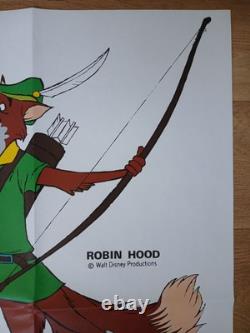 ROBIN HOOD (1973) original pair'cut-out characters' UK quad posters Disney