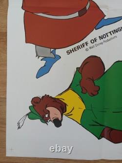 ROBIN HOOD (1973) original pair'cut-out characters' UK quad posters Disney