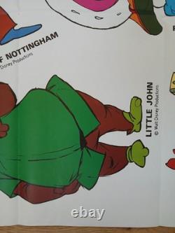 ROBIN HOOD (1973) original pair'cut-out characters' UK quad posters Disney