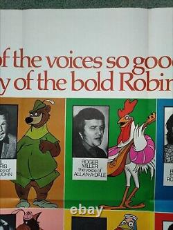 ROBIN HOOD (1973) original voices style UK cinema quad movie poster DISNEY