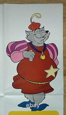 ROBIN HOOD (1973) rare original characters door panels UK quad movie poster