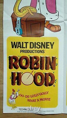 ROBIN HOOD (1973) rare original characters door panels UK quad movie poster