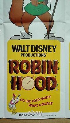 ROBIN HOOD (1973) rare original characters door panels UK quad movie poster