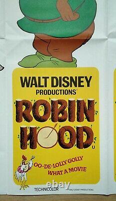 ROBIN HOOD (1973) rare original characters door panels UK quad movie poster