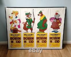 ROBIN HOOD (1973) rare original characters door panels UK quad movie poster