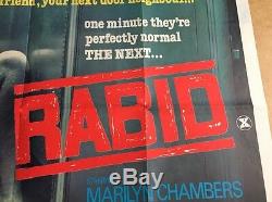 Rabid-Original British Quad Cinema Movie Poster, David Cronenberg, Video Nasty