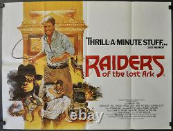 Raiders Of The Lost Ark 1981 29x40 British Quad Movie Poster Harrison Ford
