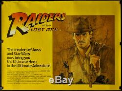 Raiders Of The Lost Ark 1981 30x40 Brit Quad Movie Poster Harrison Ford Amsel