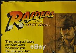 Raiders Of The Lost Ark 1981 30x40 Brit Quad Movie Poster Harrison Ford Amsel