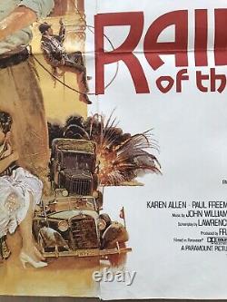 Raiders Of The Lost Ark 1981, Original UK Quad Movie Poster