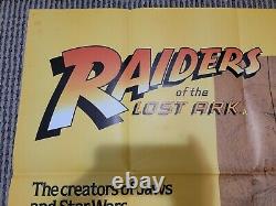 Raiders Of The Lost Ark movie poster (1981) original uk quad 30 x 40