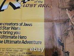 Raiders Of The Lost Ark movie poster (1981) original uk quad 30 x 40