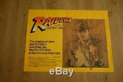 Raiders of the Lost Ark. 1982. Original UK Quad Movie Poster