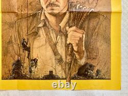 Raiders of the Lost Ark Original 1981 Quad Poster Harrison Ford Amsel Art