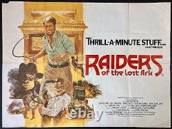 Raiders of the Lost Ark Original Quad Movie Cinema Poster Harrison Ford 1981