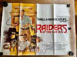Raiders of the Lost Ark Original Vintage UK Quad Film Poster 1981 folded