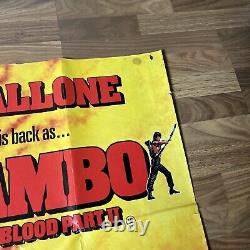 Rambo First Blood Part II 2 Stallone Original UK Quad Movie Film Poster 1985