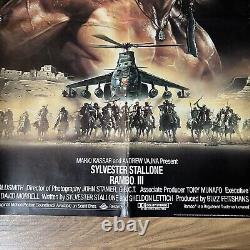 Rambo III 3 Stallone Original Folded UK Quad Movie Film Cinema Poster 1988 VGC